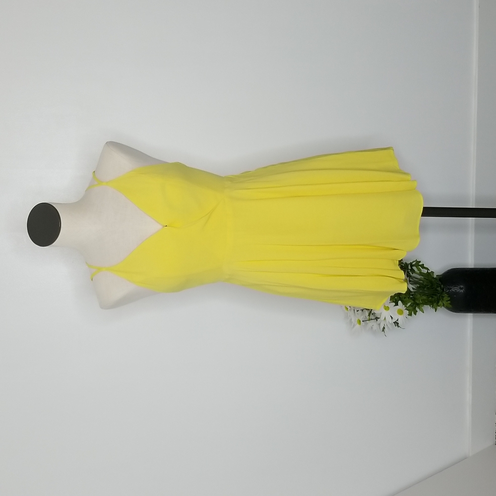 Forever 21 Sunny Yellow Skater Dress Small